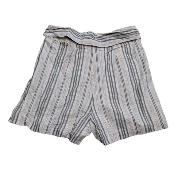 Nwot CeCe Stripe Metalic Paperbag Shorts - Picture 8 of 12